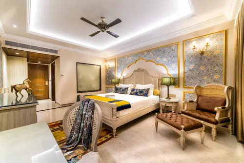 Fort Rajwada, Jaisalmer - Rooms - 375 Sqft 35 Sqmt Garden View King Bed 63