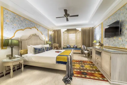 Fort Rajwada, Jaisalmer - Rooms - 375 Sqft 35 Sqmt Garden View King Bed 67