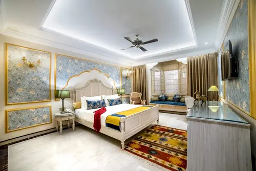 Fort Rajwada, Jaisalmer - Rooms - 375 Sqft 35 Sqmt Garden View King Bed 74