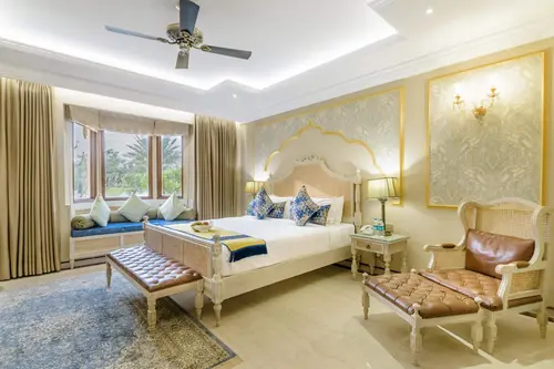 Fort Rajwada, Jaisalmer - Rooms - 375 Sqft 35 Sqmt Garden View King Bed 78