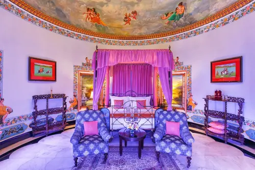 Shiv Niwas Palace, Udaipur - Rooms - 700 Sqft 65 Sqmt Lake View Queenbed 47