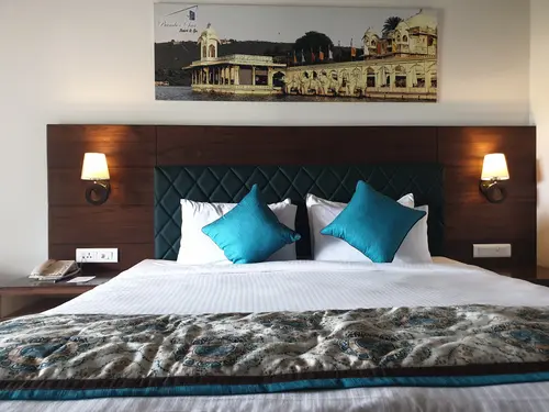 Bamboo Saa Resort & Spa, Udaipur - Rooms - 330 Sqft 31 Sqmt Swimming Pool View King Bed 73