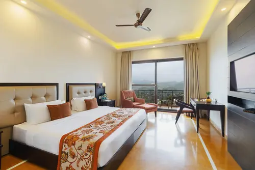 Mahua Bagh Resort, Kumbhalgarh - Rooms - 350 Sqft 33 Sqmt Mountain View King Bed 18