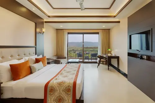 Mahua Bagh Resort, Kumbhalgarh - Rooms - 480 Sqft 45 Sqmt Mountain View King Bed 31