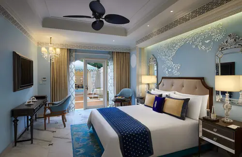 The Leela Palace Jaipur - Rooms - 1130 Sqft 105 Sqmt Courtyard View King Bed 8